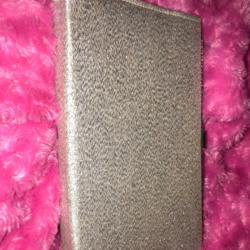 Gold glitter clutch
